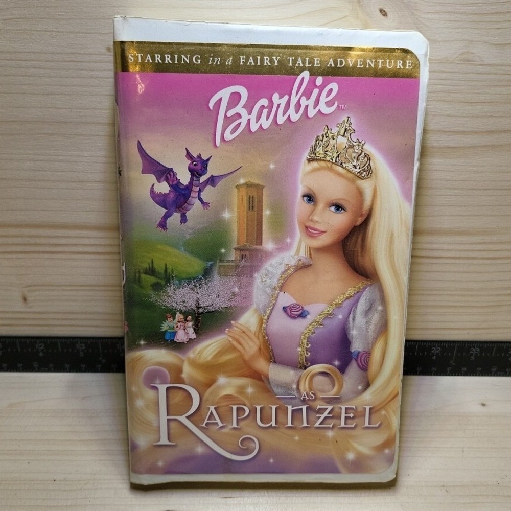 Barbie as Rapunzel VHS 2002 Animated Movie Fairy Tale Adventure Clamshell Case